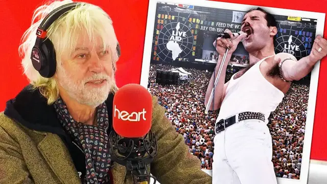 'Video thumbnail for Live Aid 40 years on: Bob Geldof, Midge Ure and Tony Hadley reflect on the iconic event'