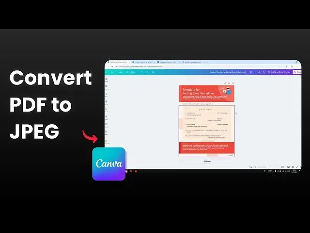 'Video thumbnail for How to Convert PDF to JPEG in Canva'