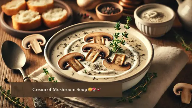 'Video thumbnail for Classic Cream of Mushroom Soup'
