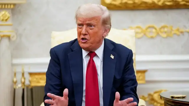 'Video thumbnail for Trump threatens Russia with tariffs if war on Ukraine isn’t resolved'