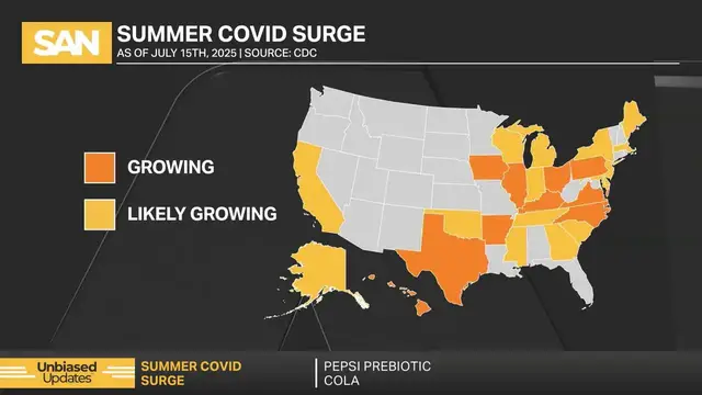 'Video thumbnail for CDC: Summer COVID wave spreading in 26 states'
