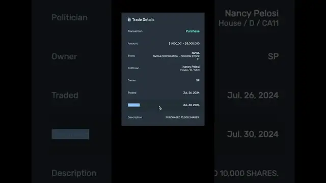 'Video thumbnail for Pelosi Reveals Millions of Dollars in Stock Trades in New Disclosure'
