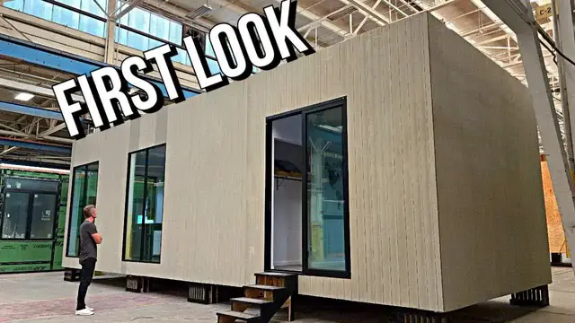 'Video thumbnail for kerry tarnow: texas prefab home tour! exploring america's newest tiny home'