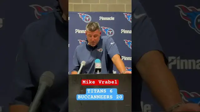'Video thumbnail for #Titans HC Mike Vrabel on the teams latest loss #shorts #tennesseetitans #titanup'