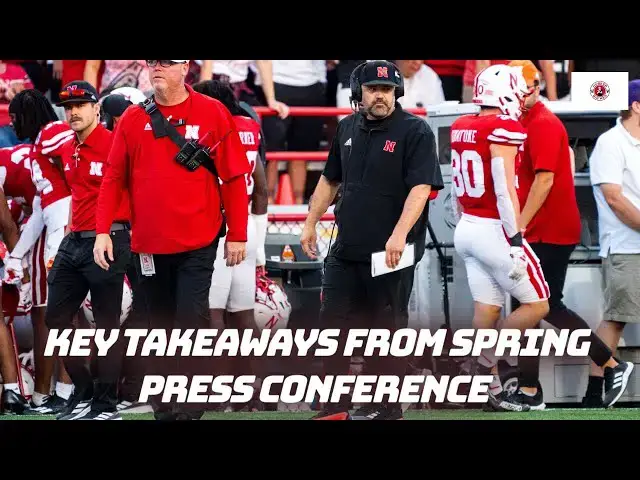 'Video thumbnail for Key insights from Nebraska football spring presser | Huskers headed to College Basketball Crown?'