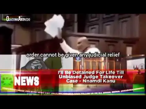 'Video thumbnail for I'll Be Detained For LIfe Till Unbiased Judge Takeover Case - Nnamdi Kanu'