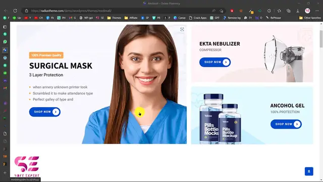 'Video thumbnail for WordPress eCommerce website for Medical equipment using Medimall theme'