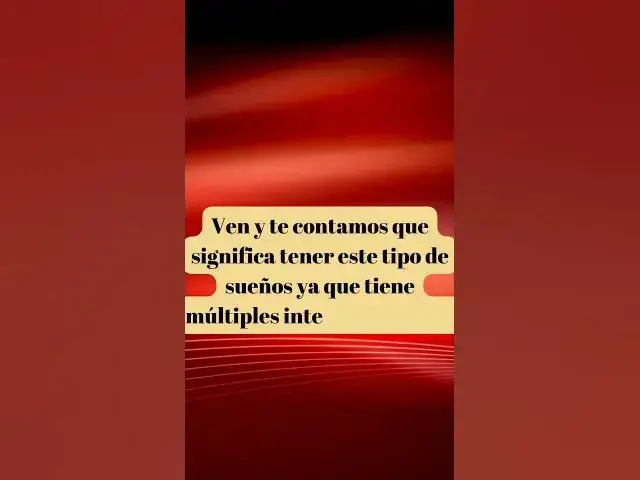 'Video thumbnail for ¿Tienes sueños con una mujer sin ropa?: #significadodesueños #interpretaciondesueños #sueños'