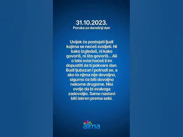 'Video thumbnail for ATMA Poruka za današnji dan 31.10.2023. #inspiracija #porukadana #mudrost #motivacija'