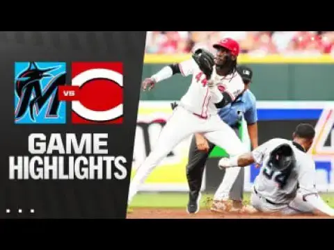 'Video thumbnail for Miami Marlins at Cincinnati Reds Full-Game Highlights! | 07/08/2025'
