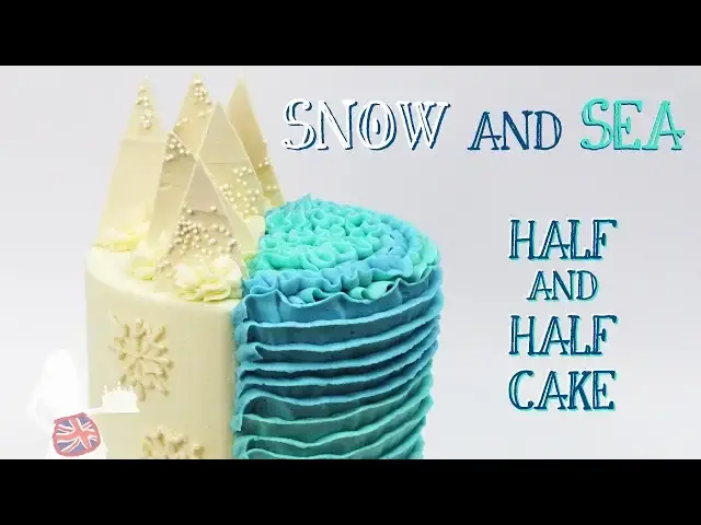 'Video thumbnail for Half And Half Cake: Sea And Snow Cake'