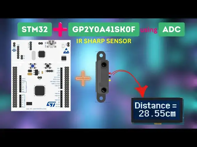 'Video thumbnail for Interface IR SHARP sensor with STM32 || GP2Y0A41SK0F || Measure Distance'