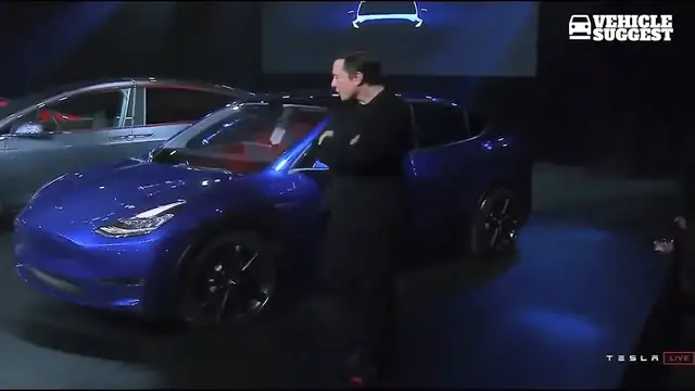 'Video thumbnail for The moment when Tesla Model Y enters - Tesla Event'