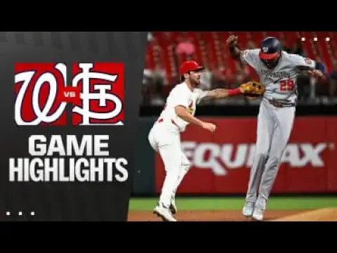 'Video thumbnail for Washington Nationals at St. Louis Cardinals Full-Game Highlights! | 07/08/2025'