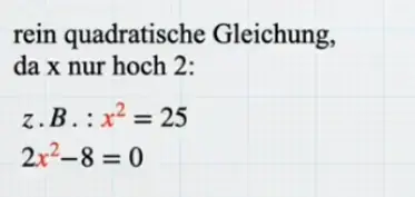 'Video thumbnail for (Rein) Quadratische Gleichungen #shorts'