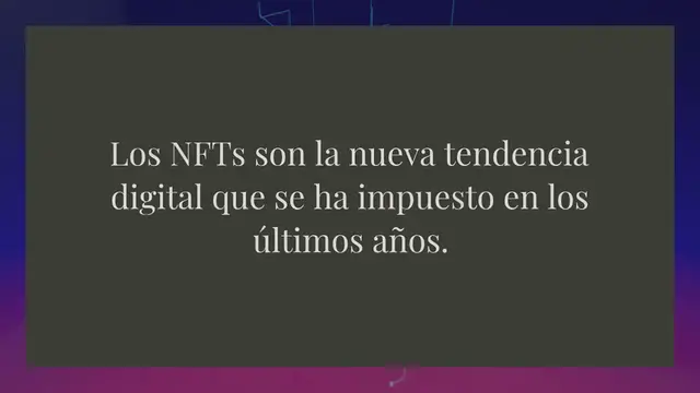 'Video thumbnail for Todas las cifras clave sobre el mercado de los NFTs'