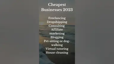 'Video thumbnail for What are the Cheapest Businesses to Start in 2023?'