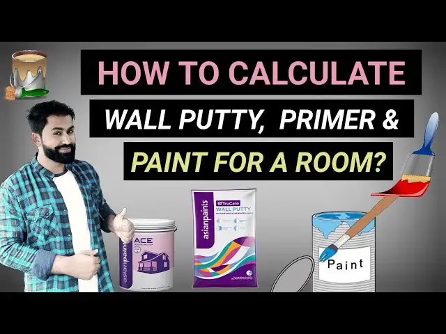 'Video thumbnail for How to calculate Wall putty, primer and paint for a room? | Quantity surveying topics | Civil Tutor'