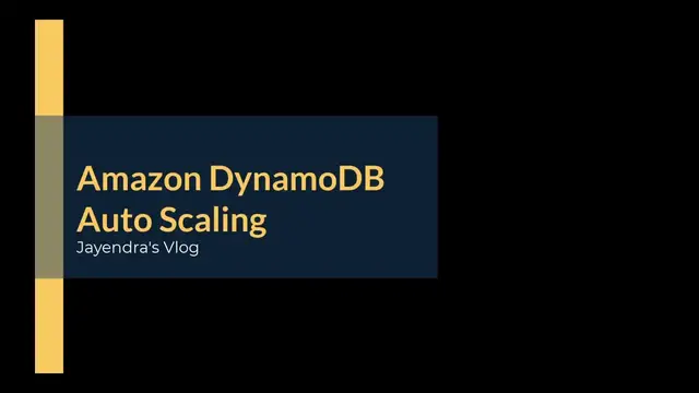 'Video thumbnail for Amazon DynamoDB Auto Scaling'
