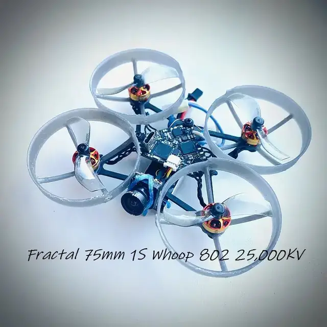 'Video thumbnail for Fractal 75 1S Whoop Drone 0802 25,000KV'