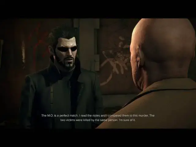 'Video thumbnail for Deus Ex: Mankind Divided - The Harvester: Report to Montag: Exonerate Both Suspects Choice Sequence'