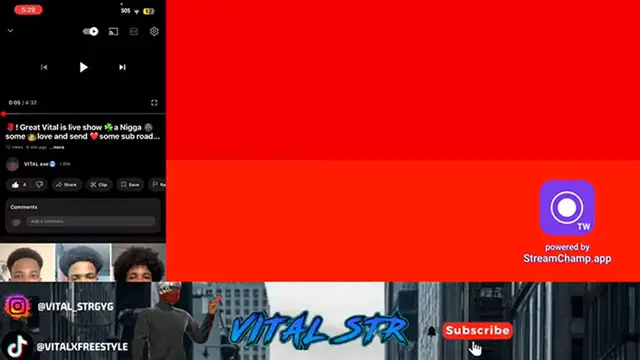 'Video thumbnail for 🌹! Great Vital is live show ☘️a Nigga 🌚some 👑love and send ❤️some sub road to 2k👍🏻'