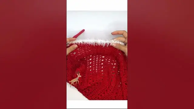 'Video thumbnail for How to turn a simple crochet hood into a festive ensemble #crochethoodedcowl #crochet #crochetcowl'