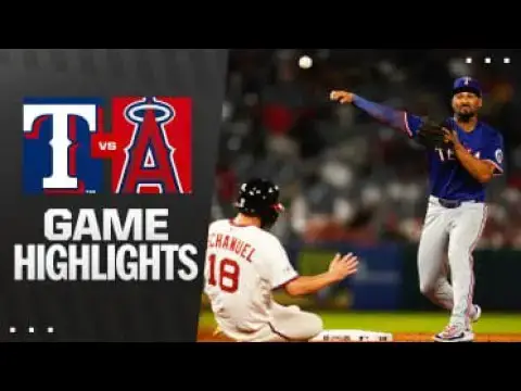 'Video thumbnail for Texas Rangers at Los Angeles Angels Full-Game Highlights! | 07/08/2025'