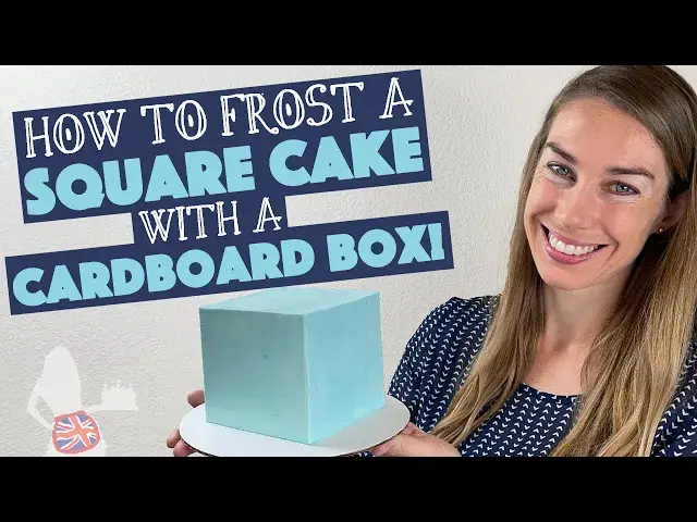 'Video thumbnail for How To Frost A Square Cake With A Cardboard Box'