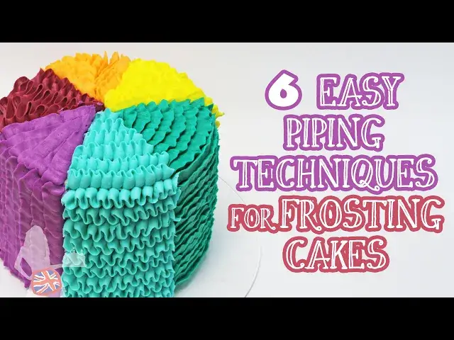 'Video thumbnail for 6 Easy Piping Techniques for Frosting Cakes with NO Turntable'