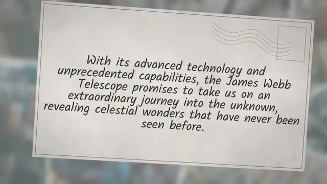 'Video thumbnail for Unveiling the Cosmos: Journeying into the Unknown with the James Webb Telescope'