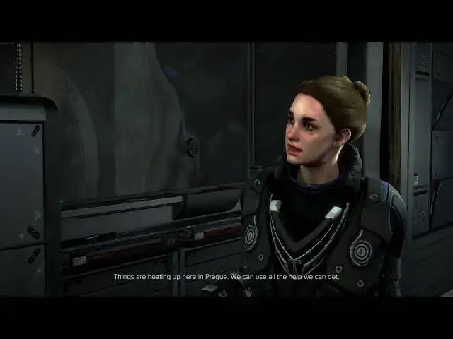 'Video thumbnail for Deus Ex: Mankind Divided - Adam Jensen & Aria Argento Chat About Test Results & Rucker's Death PS4'