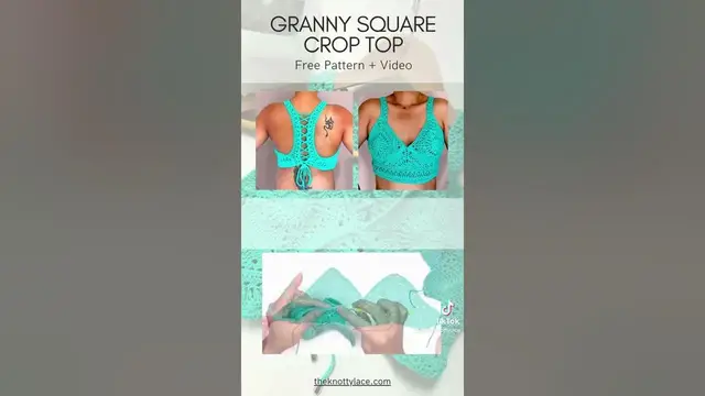 'Video thumbnail for A quick preview on How to crochet a summer crop top (Full video in the link below) #shorts'
