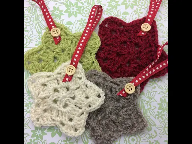 'Video thumbnail for How To Crochet a Star Hanging Decoration'