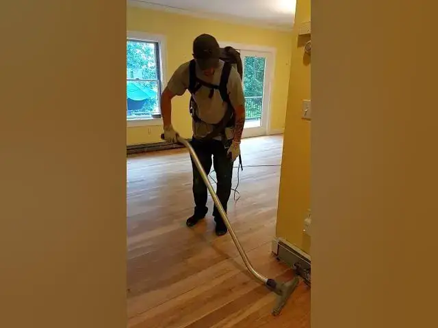 'Video thumbnail for Hardwood Floor Refinishing Prep for Second Coat of Finish'