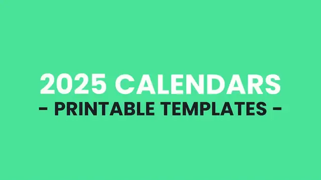 'Video thumbnail for 2025 Printable Calendar Templates'