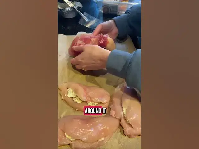 'Video thumbnail for Boursin stuffed chicken wrapped in Parma ham #highprotein #dinneridea #chickenrecipe'