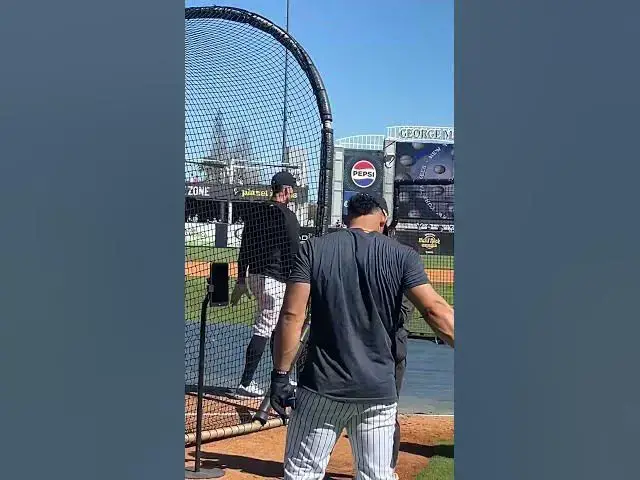 'Video thumbnail for Aaron Judge Takes Batting Practice with New York Yankees! (2025 MLB Spring Training)'