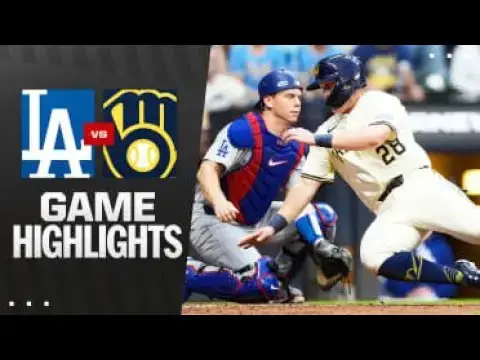 'Video thumbnail for Los Angeles Dodgers at Milwaukee Brewers Full-Game Highlights! | 07/07/2025'