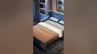 'Video thumbnail for Most Beautiful Sofa cum Double Bed | Furniture #shorts'