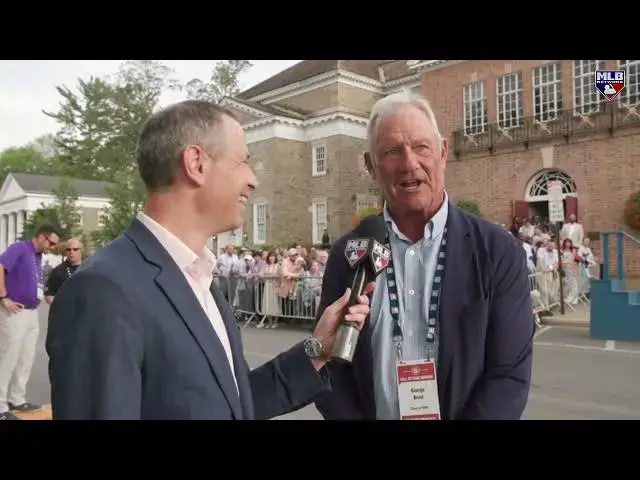 'Video thumbnail for George Brett Talks About His Admiration for Ichiro Suzuki at 2025 Baseball Hall of Fame!'