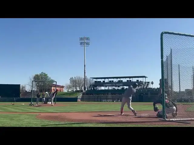 'Video thumbnail for Hayden Birdsong vs. Willy Adames Live Batting Practice with SF Giants! (2025 MLB Spring Training)'