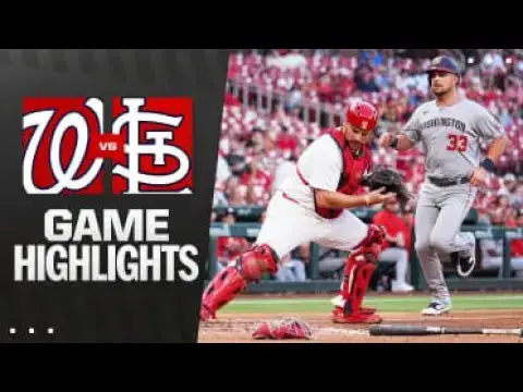 'Video thumbnail for Washington Nationals at St. Louis Cardinals Full-Game Highlights! | 07/09/2025'