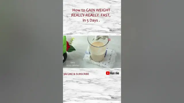'Video thumbnail for How to gain WEIGHT REALLY FAST/ WEIGHT GAIN DRINK #shorts'