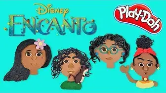 'Video thumbnail for Disney ENCANTO PLAY DOH CHARACTERS Mirabel Isabela Luisa Bruno Abuela Antonio Dolores Madrigal'