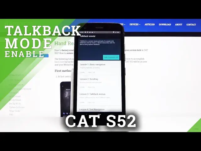 'Video thumbnail for How to Use TalkBack in CAT S52 – Activate TalkBack'