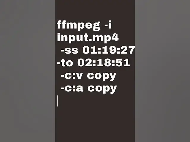 'Video thumbnail for FFMPEG Command to Cut or Trim Video Using Start & End Time in Animated Video #shorts'