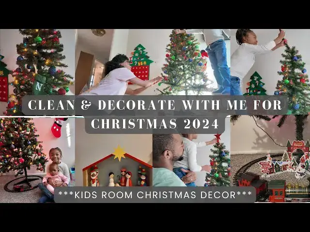 'Video thumbnail for RELAXING CLEAN AND DECORATE WITH ME FOR CHRISTMAS 2024: Kids Room  Christmas Decor | Vlogas Day 1'