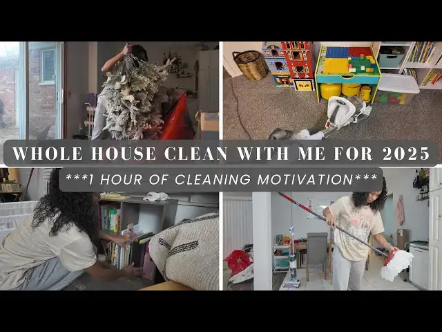 'Video thumbnail for Whole House Clean With Me For The New Year: 1 Hour of Cleaning Motivation | Slow Living for 2025'