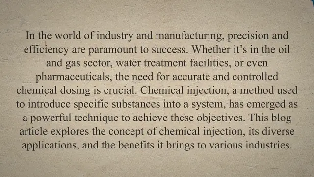 'Video thumbnail for Chemical Injection: Everything You Need to Know (PDF)'